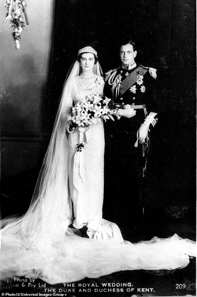 Prince George married Princess Marina of Greece on November 29, 1934 at Westminster Abbey.