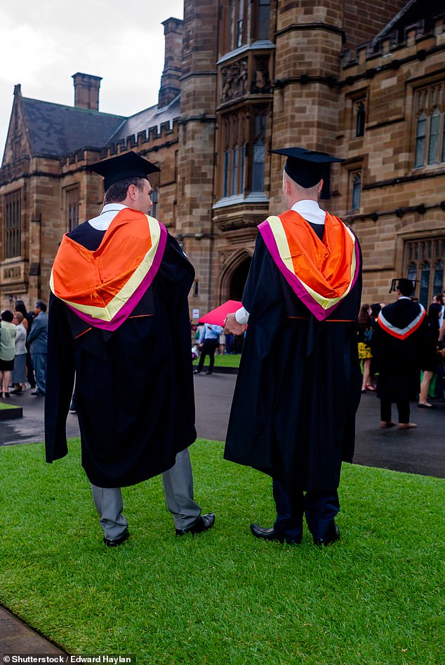 Productivity is declining and economic activity is weak, despite a large influx of skilled immigrants and international students (file image of university graduates)