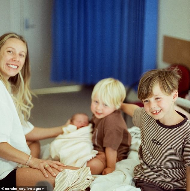 She already shares sons Fox, five, and Malakai, two, with Kurt, and the happy couple welcomed their newborn with a home birth that they documented in cinematic photographs.