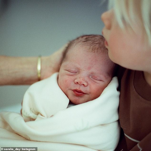 Lingual ties occur in approximately three percent of babies and are a condition that can run in families. It is most commonly found in children. Pictured: Sarah Day's newborn.