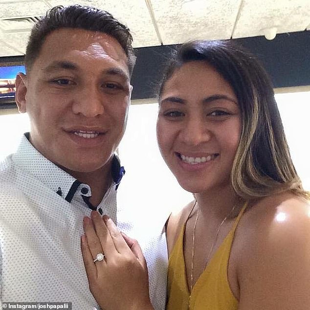 The 32-year-old NRL veteran (pictured with wife Masepa) had a previous brush with the law.