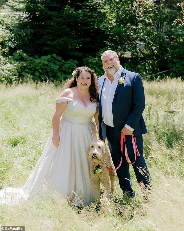 Arnold pictured here with his wife Sheiny Satanove on their wedding day