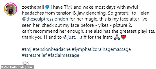 On Wednesday, Zoe shared with her fans that she wakes up most days in pain due to TMJ.