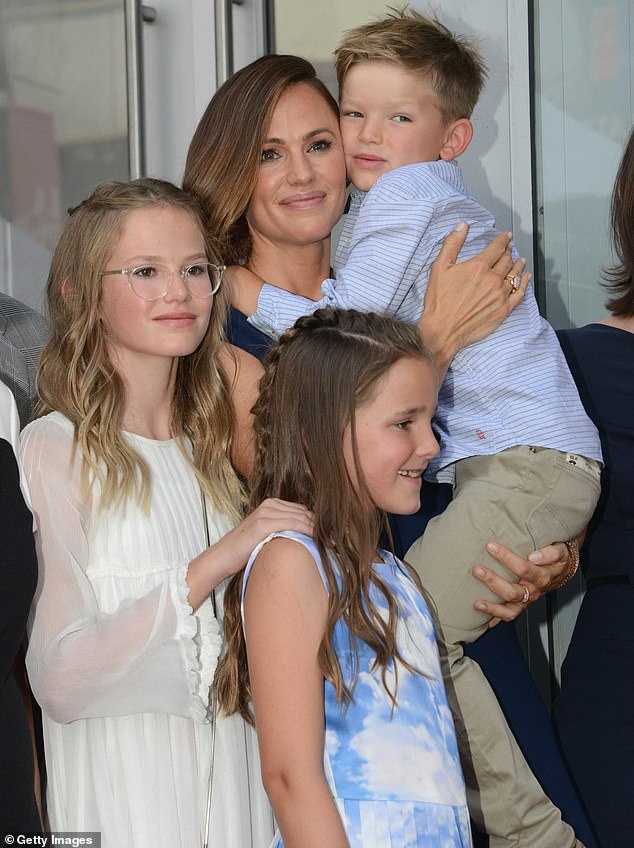 Ben shares his three children (Violet, 18, Seraphina, 15, and Samuel, 11) with his ex-wife Jennifer Garner, who took the kids out to lunch just a few days ago. (Garner pictured with her children in 2018)