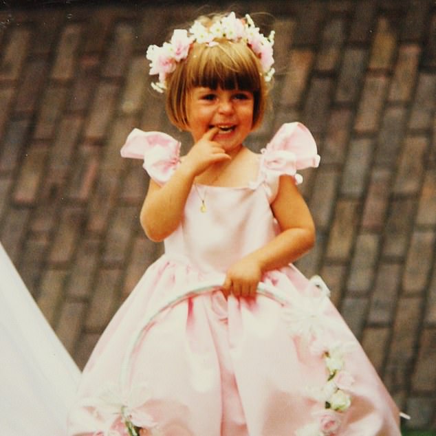 Other photos showed Coleen as a flower girl in a pink dress and on family holidays over the years.