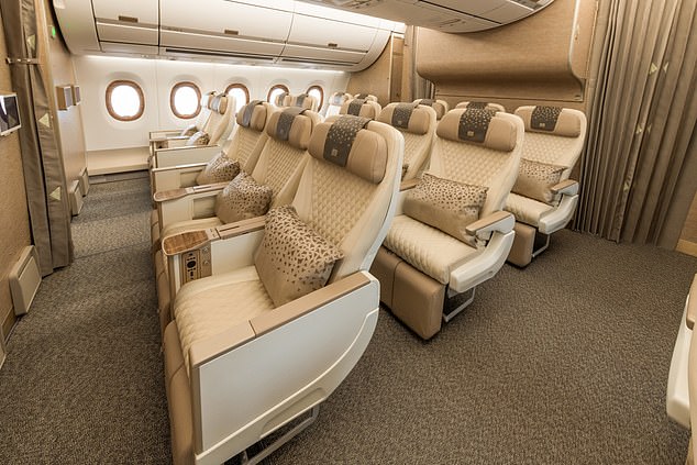 Emirates' A380 premium Economy has been hailed as a world leader, including by MailOnline Travel, so the news that Emirates' 65 incoming A350s will feature this class (above) will be widely welcomed.