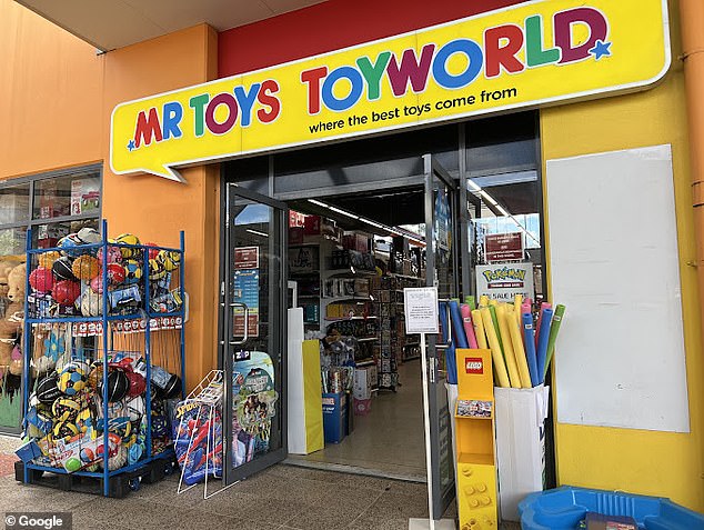 The mystery man footed the bill for hundreds of toys that had been booked by dozens of customers at Mr Toys Toyworld (pictured) in Helensvale on the Gold Coast.