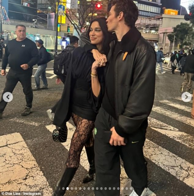 Dua has been accompanied for much of her tour by her boyfriend Callum, sharing loving glimpses of their romance throughout their travels.