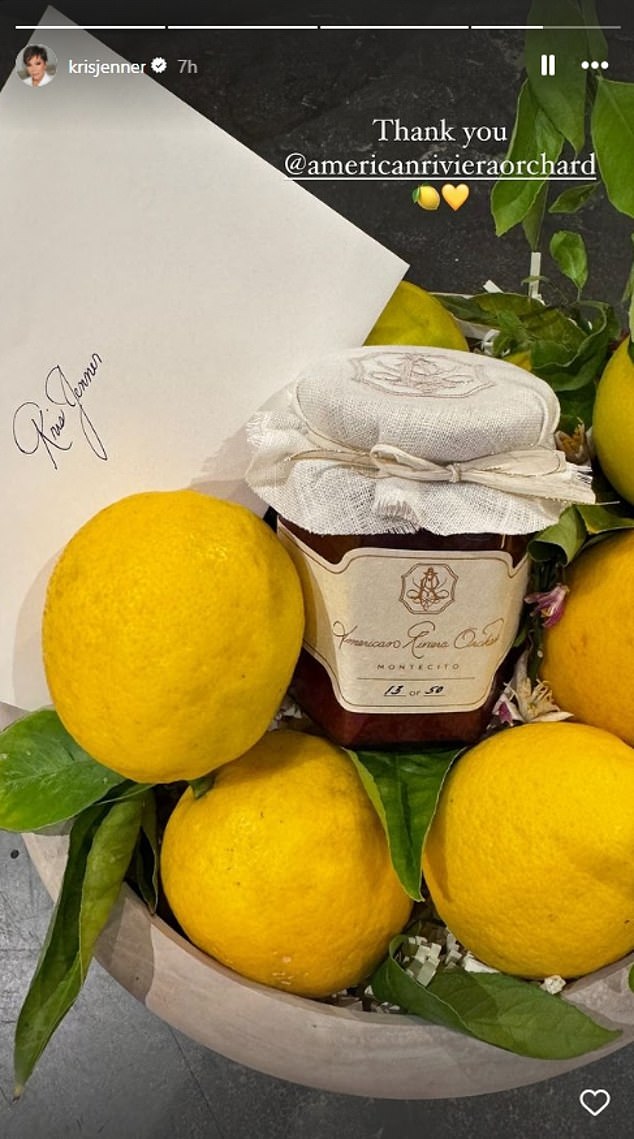 Many famous friends, including Kris Jenner, have tried the jam.