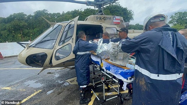 Paramedics airlifted six-year-old Marcelo Heitor to an area hospital where he was treated for a broken pelvis