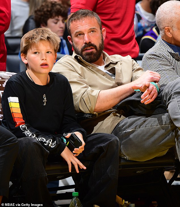 Newly single Affleck, 52, is determined to focus his attention on his children Violet, 18, Seraphina, 15, and Samuel, 12 (pictured), whom he shares with Garner, also 52