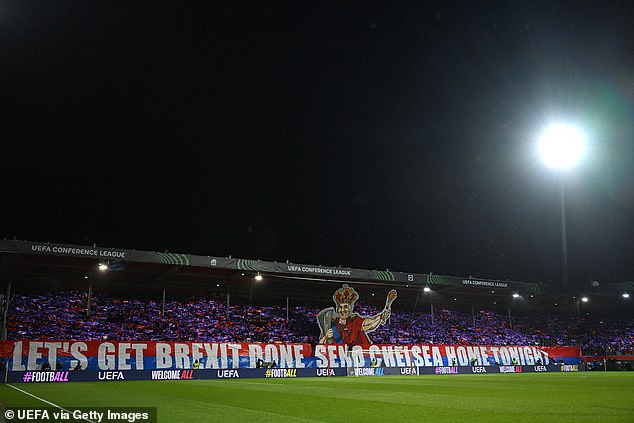 Heidenheim fans put up a banner with an eight-word warning to Chelsea on Thursday night.