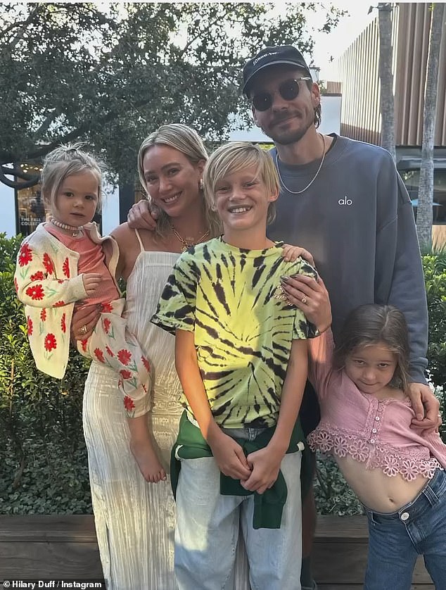 Duff shares Banks and her three-year-old daughter Mae with her husband Matthew Koma. She shares her 12-year-old son Cruz with her first husband, Mike Comrie.