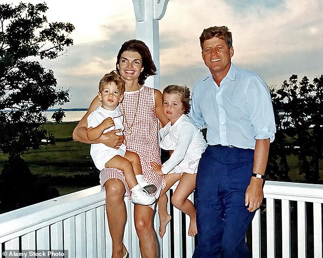 Jack is the son of JFK and his wife, the only surviving daughter of Jackie Kennedy Onassis (pictured), Caroline Kennedy, and her husband, Edwin Schlossberg.