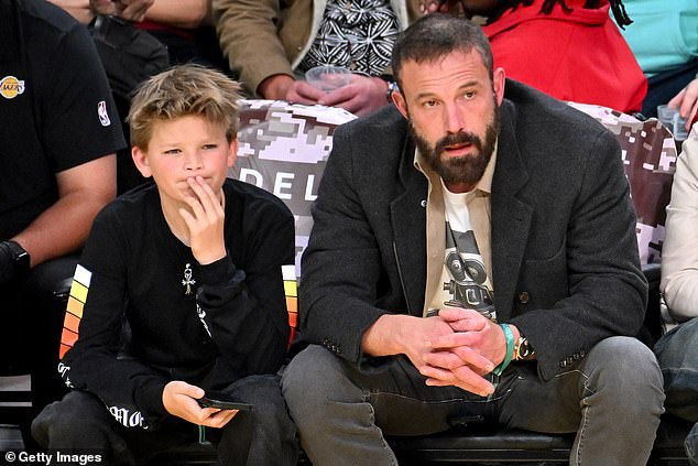 Affleck photographed with his younger Samuel in November 2024