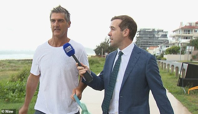 Ricky Olarenshaw (pictured on the Gold Coast on Wednesday) has broken his silence over the alleged sex scandal that left his ex-wife languishing in a Bali jail.