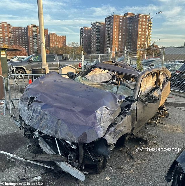 This is Beadle's BMW X5 after Tuesday's fatal crash. I was driving 