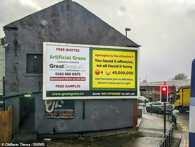 Great Grass MCR, based in Failsworth, Oldham, was forced to remove an advertising billboard in November last year after the Advertising Standards Authority (ASA), the UK's independent regulator of advertising across all media, would rule against.