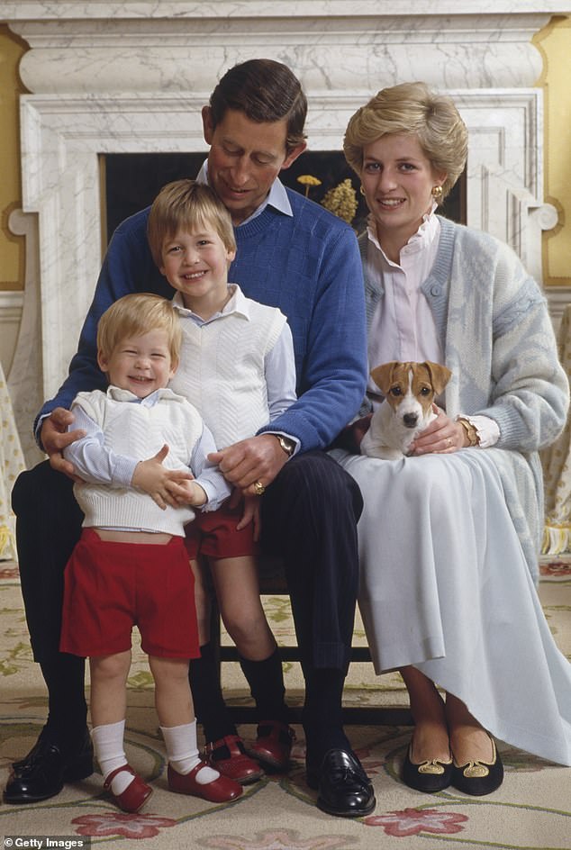 There were problems on both sides. Five years after marrying, Diana rekindled her relationship with her former boyfriend, James Hewit, in 1986, when this family photograph was taken.