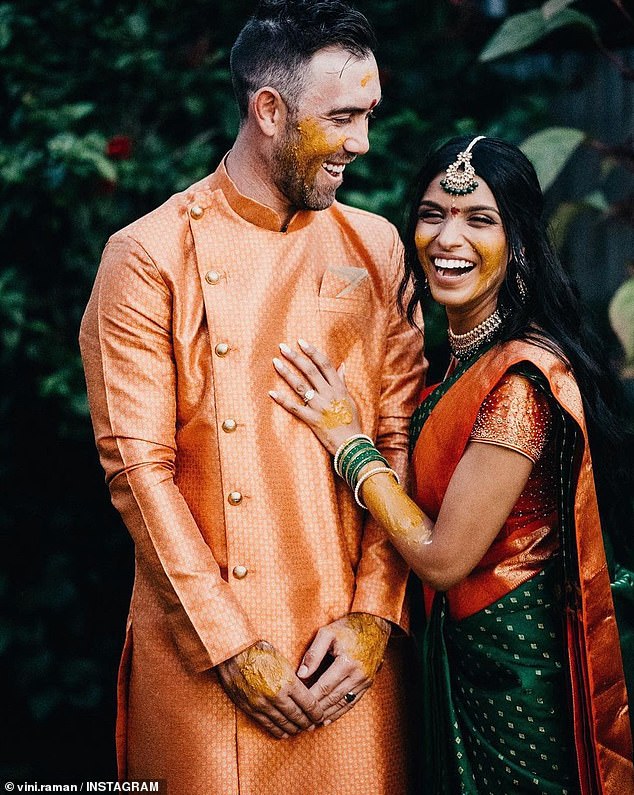 Maxwell and Vini married in Christian and Hindu ceremonies in 2022