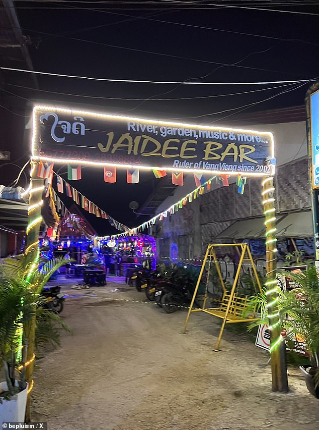 Lao locals claim Jaidee's Bar (pictured) has potential links to Asian mafia