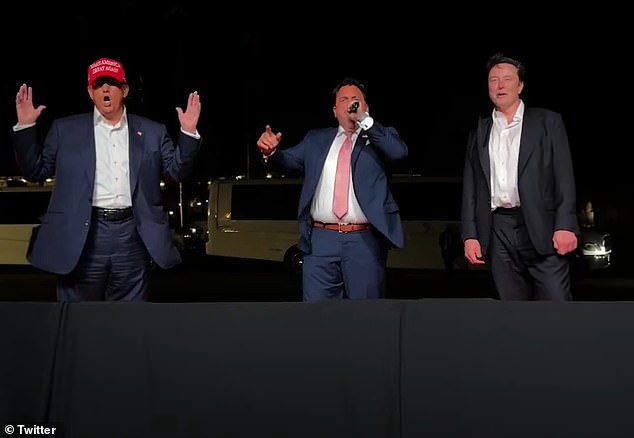 Trump and Elon Musk put on a show, teaming up with opera star Chris Macchio for a rousing rendition of 