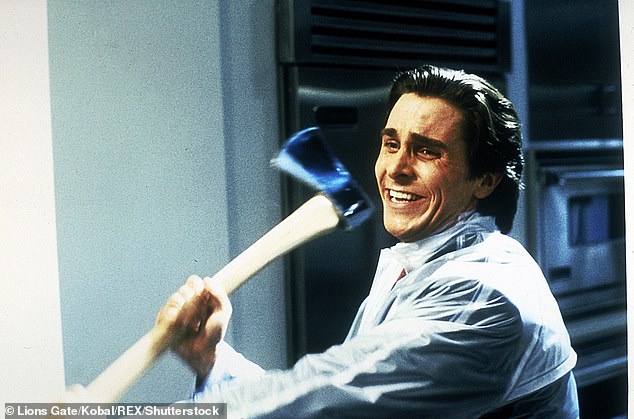 Patrick Bateman, played by Christian Bale, wore a clear raincoat in the 2000 film American Psycho.