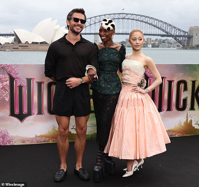 The Bridgerton actor, 36, joined his Wicked co-stars, including Ariana Grande and Cynthia Erivo Down Under, to promote their film, based on the popular stage show.