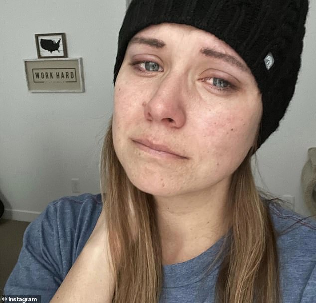 Katie Coleman, now 33, of Austin, Texas, was diagnosed with an extremely rare type of kidney cancer known as renal mass carcinoma in December 2020 (seen)