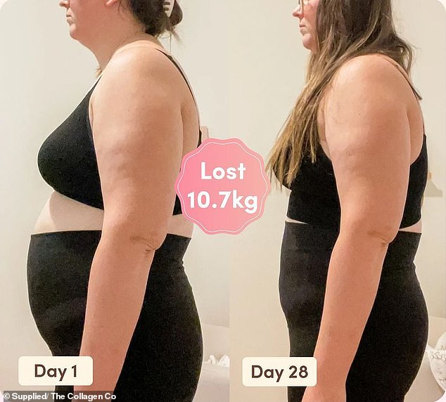 Liza revealed how she incorporated The Collagen Co meal replacement shakes into a balanced diet and her efforts saw her lose over 10kg in just 28 days.