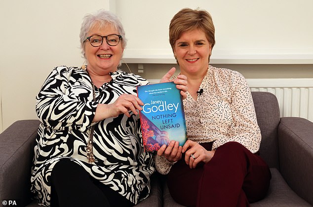 Janey gained a following during lockdown with her online parody voiceovers accompanying images of politicians such as Nicola Sturgeon (pictured together at the Aye Write book festival in May last year).