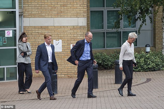 The Aitchison family pictured outside Bournemouth Crown Court after Kerry and Emily gave evidence.