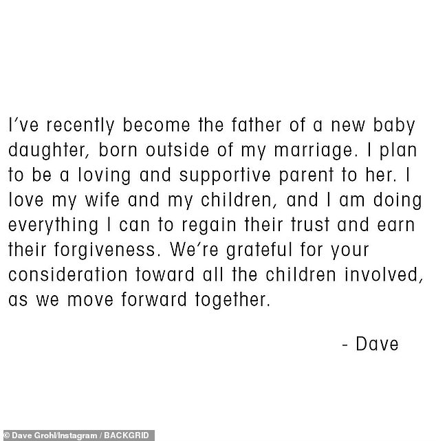 Violet's father, Dave, recently announced that he had given birth to another daughter.