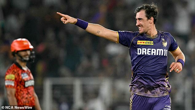 Kolkata Knight Riders' Mitchell Starc (pictured) was also not retained for 2025