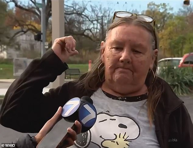 The move has left some 'scratching' their heads, with one local leader asking: 'Why remodel if you're going to close?' The store was recently remodeled and the parking lot completely repaved. Pictured is frustrated resident Victoria McNeal.