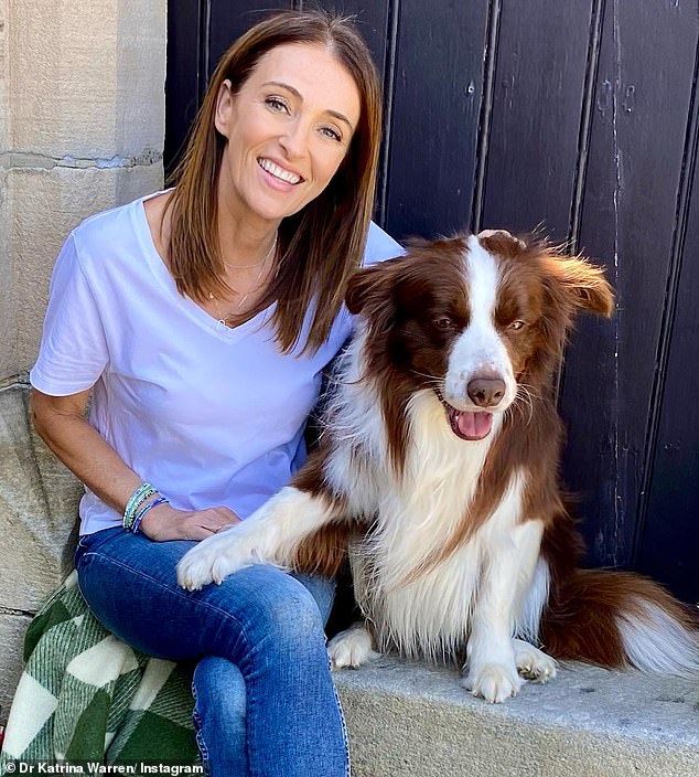 In a new interview with Woman's Day on Wednesday, Katrina said losing a pet and talking about it could be a complicated conversation for some people. (Pictured with border collie Chilli)