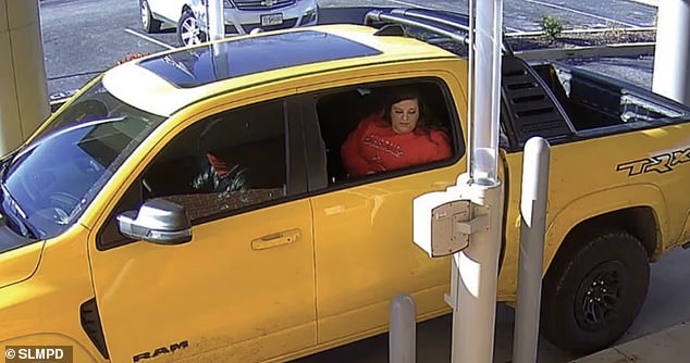 Surveillance footage shows the kidnapped woman being driven in a yellow truck to several banks before being killed.