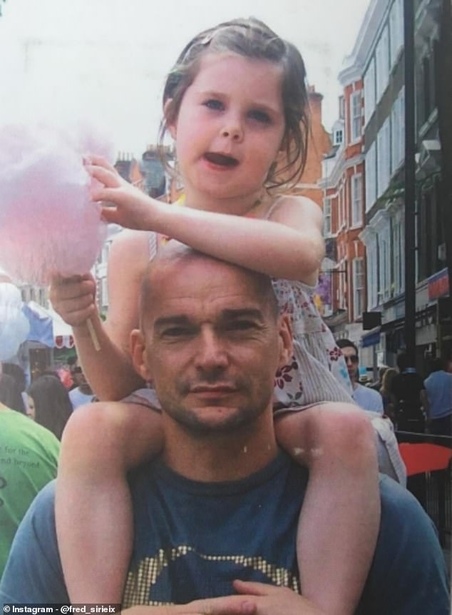 In a very candid interview on Giovanna Fletcher's Happy Mum Happy Baby podcast on Tuesday, the First Dates host, 52, lifted the lid on dad guilt (pictured with Andrea as a child).