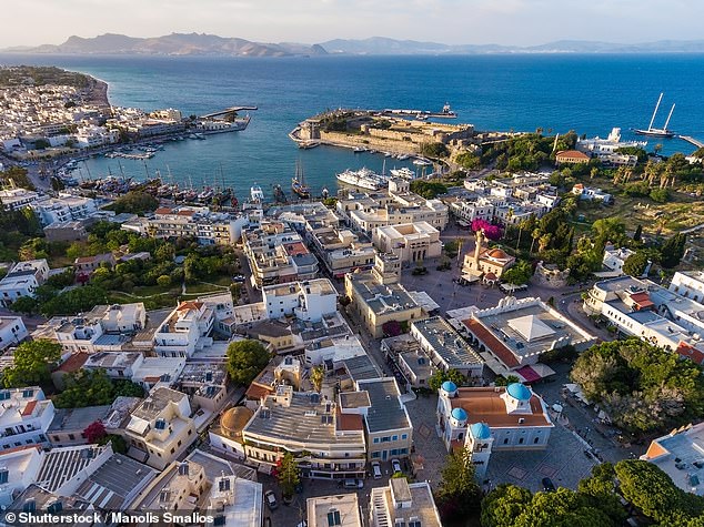 Georgina, who used her married name Smith, died after falling ill on October 21 on the Greek island of Kos (aerial photo of the island's town center)