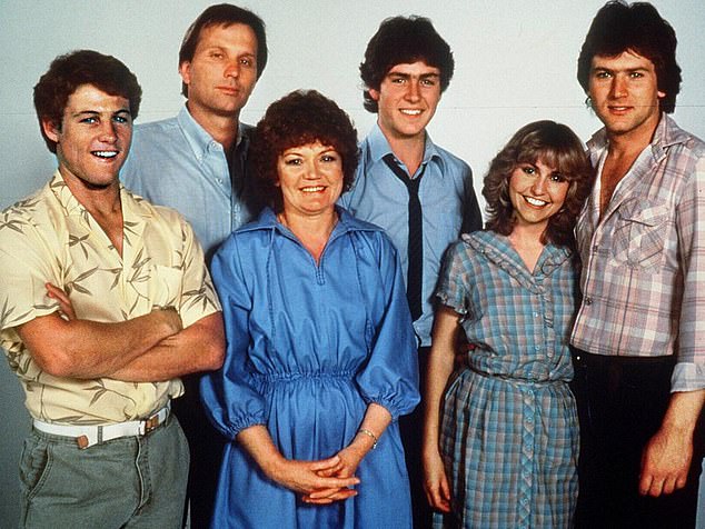 The 64-year-old actress became a household name in the '80s thanks to her starring role as John Palmer on the iconic soap opera Sons and Daughters. In the photo on the far left