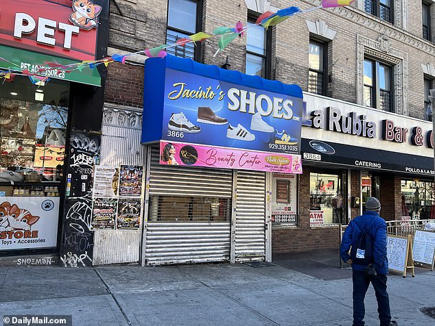 The shoe store that Jacinto has owned for the past few years was closed Monday