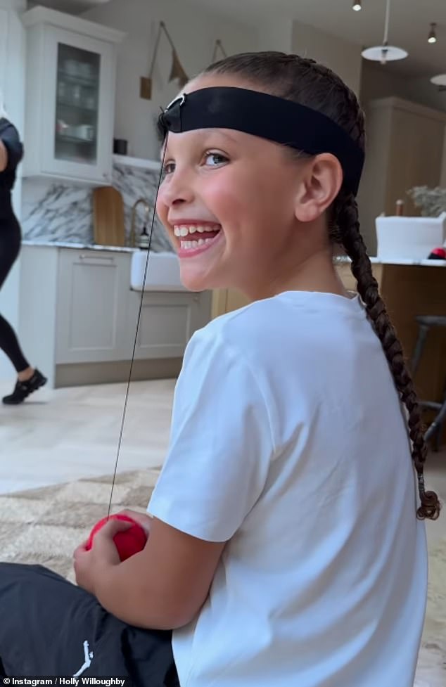 Holly, who stopped presenting This Morning last year, appeared in a hilarious Instagram clip playing the festival game Box Bollen with her niece Mabel.