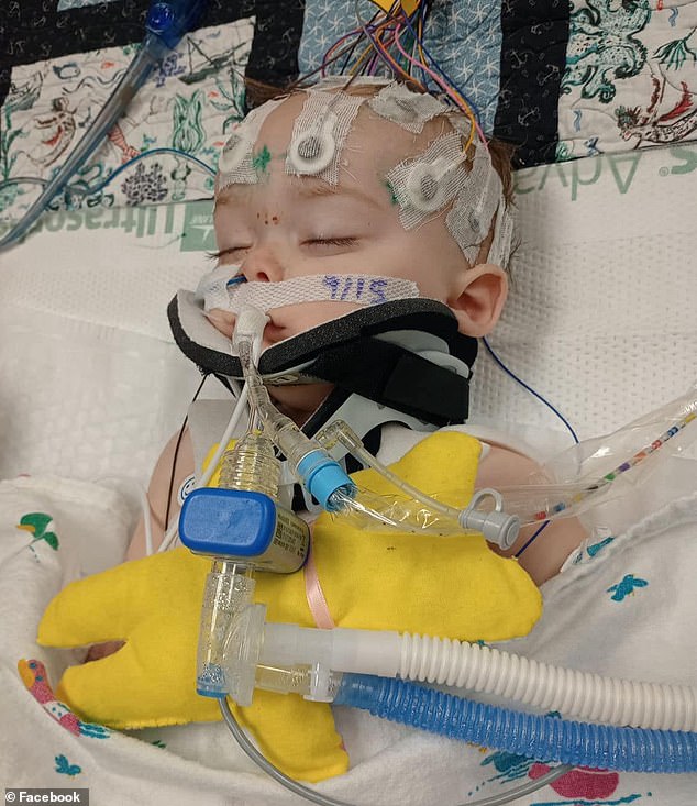 Waylon was admitted to the hospital last September after his mother's boyfriend allegedly threw him in the air, dropped him, and then hugged him tightly until he stopped crying.