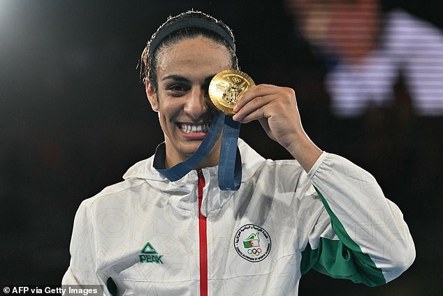 Algerian boxer Khelif won gold in Paris in the women's welterweight event this summer.