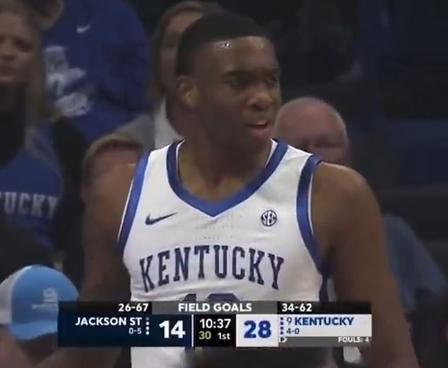 Kentucky forward Brandon Garrison was left stunned and mouthed, 