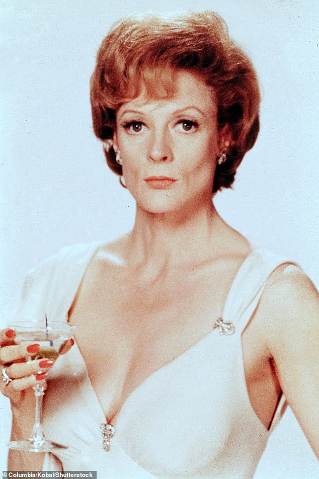 A glamorous young Dame Maggie Smith in the 1976 film Murder By Death, which also starred Alec Guinness.