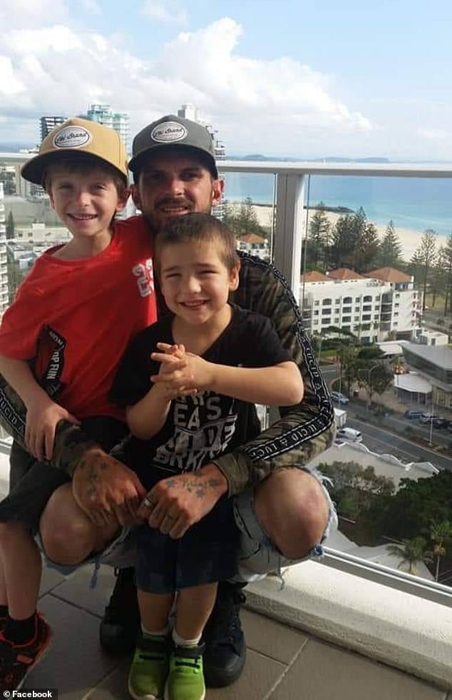 Father-of-two Jesse (pictured with sons Ben and Liam) was initially told by several GPs over two years that his symptoms and the lump in his jaw were caused by a tooth abscess. It was an aggressive blood cancer.