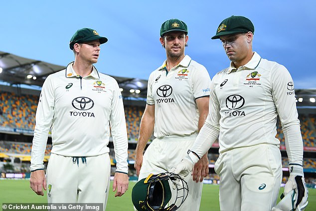 Australia will not play Test matches or any other form of cricket on next year's national holiday (pictured left to right: Test stars Steve Smith, Mitch Marsh and Alex Carey)