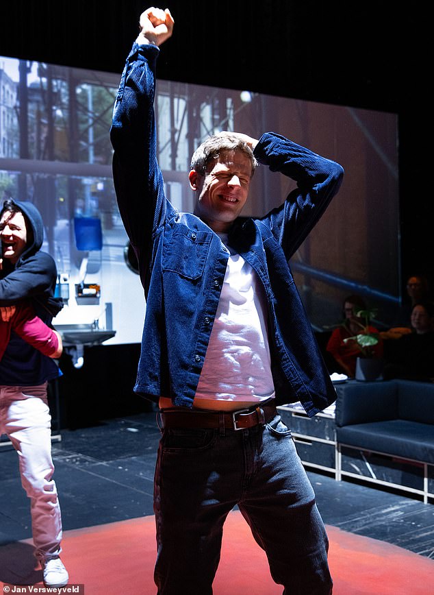 James spoke openly about how his grueling West End stint in the play A Little Life (pictured), an adaptation of Hanya Yanagihara's novel about sexual abuse, affected his romance with Imogen.