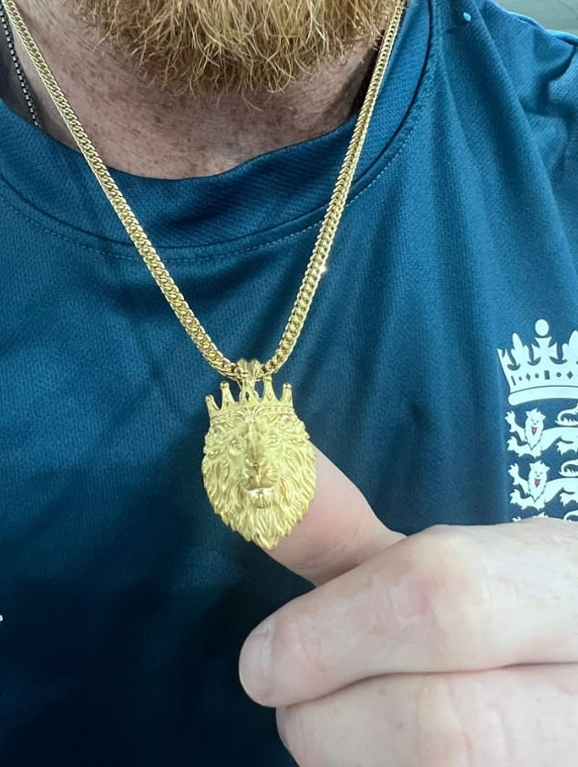 During the robbery, a gold necklace with a lion's head was taken from Stokes' home.